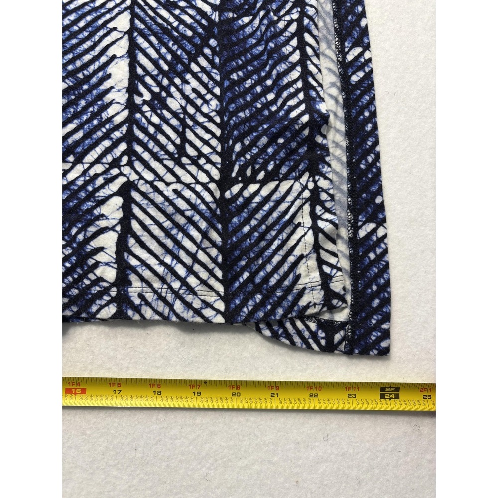 MICHAEL Michael Kors Skirt Womens 1X Plus Blue Geometric Print Maxi Long Jersey - Picture 10 of 11